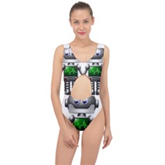 Robot Center Cut Out Swimsuit