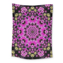 Namaste Decorative Flower Pattern Of Floral Medium Tapestry by pepitasart