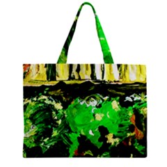 Old Tree And House With An Arch 6 Zipper Mini Tote Bag by bestdesignintheworld