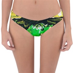 Old Tree And House With An Arch 6 Reversible Hipster Bikini Bottoms by bestdesignintheworld