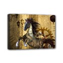 Awesome Steampunk Horse, Clocks And Gears In Golden Colors Mini Canvas 7  x 5  View1