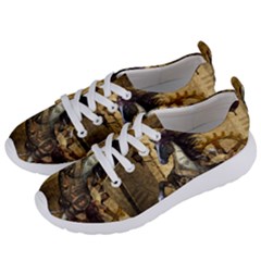 Awesome Steampunk Horse, Clocks And Gears In Golden Colors Women s Lightweight Sports Shoes