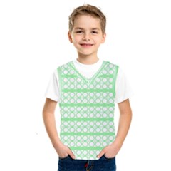 Circles Lines Green White Pattern Kids  Sportswear by BrightVibesDesign