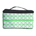 Circles Lines Green White Pattern Cosmetic Storage Case View1