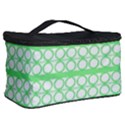 Circles Lines Green White Pattern Cosmetic Storage Case View2