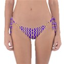 Purple Yellow Wavey Lines Reversible Bikini Bottom View1