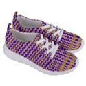 Purple Yellow Wavey Lines Women s Lightweight Sports Shoes View3