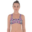 Multicolored Abstract Geometric Pattern Got No Strings Sports Bra View1