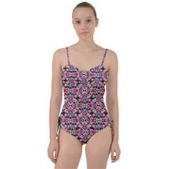 Multicolored Abstract Geometric Pattern Sweetheart Tankini Set by dflcprints