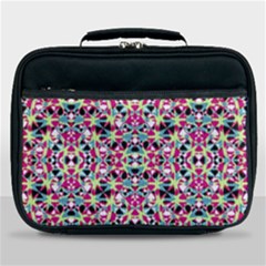 Multicolored Abstract Geometric Pattern Lunch Bag by dflcprints