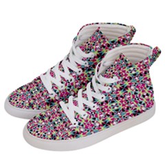 Multicolored Abstract Geometric Pattern Men s Hi-top Skate Sneakers by dflcprints