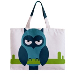 Owl Comic Animal Zipper Mini Tote Bag by Simbadda