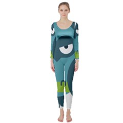 Owl Comic Animal Long Sleeve Catsuit by Simbadda