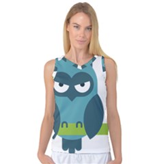 Owl Comic Animal Women s Basketball Tank Top by Simbadda