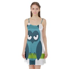 Owl Comic Animal Satin Night Slip by Simbadda