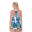 Owl Comic Animal Boyleg Halter Swimsuit  View2