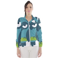 Owl Comic Animal Windbreaker (women) by Simbadda