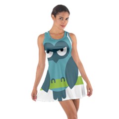 Owl Comic Animal Cotton Racerback Dress by Simbadda