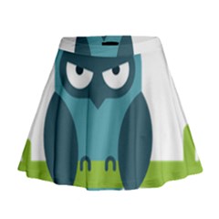 Owl Comic Animal Mini Flare Skirt by Simbadda