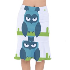 Owl Comic Animal Mermaid Skirt by Simbadda