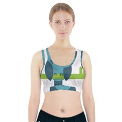 Owl Comic Animal Sports Bra With Pocket by Simbadda