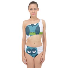 Owl Comic Animal Spliced Up Two Piece Swimsuit by Simbadda