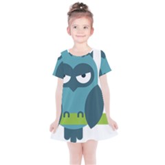 Owl Comic Animal Kids  Simple Cotton Dress