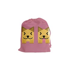 Pet Animal Feline Domestic Animals Drawstring Pouches (small)  by Simbadda