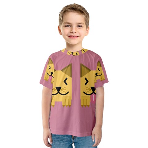 Pet Animal Feline Domestic Animals Kids  Sport Mesh Tee by Simbadda