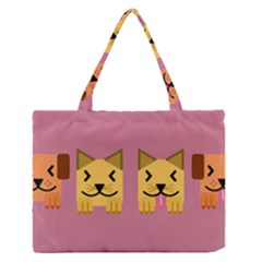 Pet Animal Feline Domestic Animals Zipper Medium Tote Bag by Simbadda