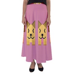 Pet Animal Feline Domestic Animals Flared Maxi Skirt by Simbadda