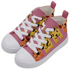 Pet Animal Feline Domestic Animals Kid s Mid-top Canvas Sneakers