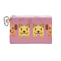 Pet Animal Feline Domestic Animals Canvas Cosmetic Bag (medium) by Simbadda