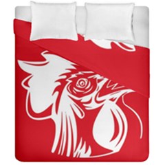 Cock Logo Emblem Symbol France Duvet Cover Double Side (california King Size) by Simbadda