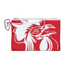 Cock Logo Emblem Symbol France Canvas Cosmetic Bag (medium) by Simbadda