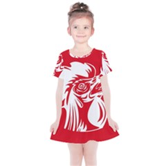 Cock Logo Emblem Symbol France Kids  Simple Cotton Dress