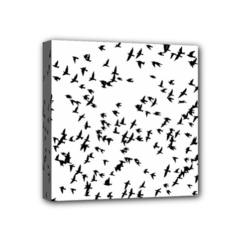 Flock Birds Animals Flying Mini Canvas 4  x 4 