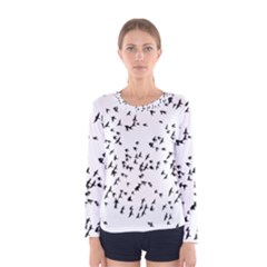 Flock Birds Animals Flying Women s Long Sleeve Tee