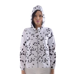 Flock Birds Animals Flying Hooded Windbreaker (Women)