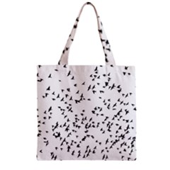 Flock Birds Animals Flying Zipper Grocery Tote Bag by Simbadda