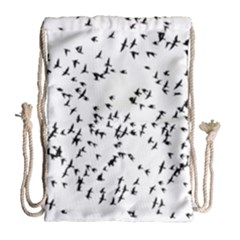 Flock Birds Animals Flying Drawstring Bag (Large)