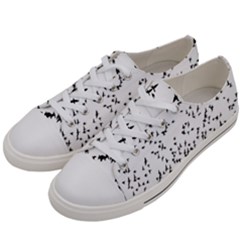 Flock Birds Animals Flying Women s Low Top Canvas Sneakers