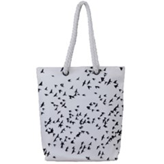 Flock Birds Animals Flying Full Print Rope Handle Tote (Small)