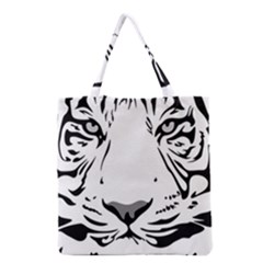 Tiger Pattern Animal Design Flat Grocery Tote Bag by Simbadda