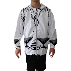 Tiger Pattern Animal Design Flat Hooded Windbreaker (kids) by Simbadda