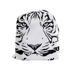 Tiger Pattern Animal Design Flat Drawstring Pouches (extra Large) by Simbadda