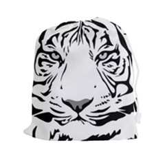 Tiger Pattern Animal Design Flat Drawstring Pouches (xxl) by Simbadda