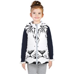 Tiger Pattern Animal Design Flat Kid s Hooded Puffer Vest by Simbadda