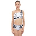 Tiger Pattern Animal Design Flat Spliced Up Two Piece Swimsuit View1