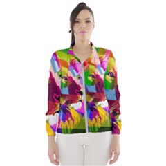 Animal Colorful Decoration Lion Windbreaker (women) by Simbadda